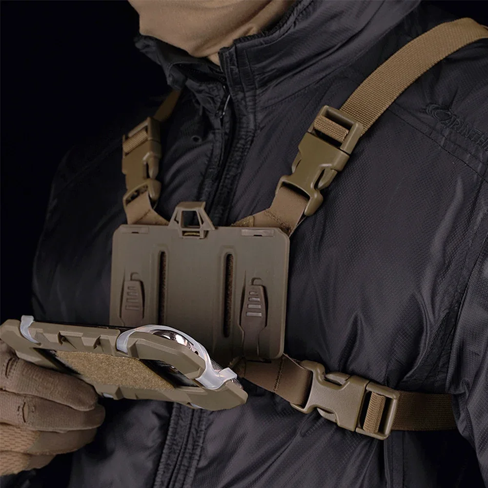 Soporte de navegación para teléfono móvil, correa de fijación, pecho táctico, soporte fijo para teléfono, arnés, correa para correr al aire libre, senderismo para Iphone M - imagen 4