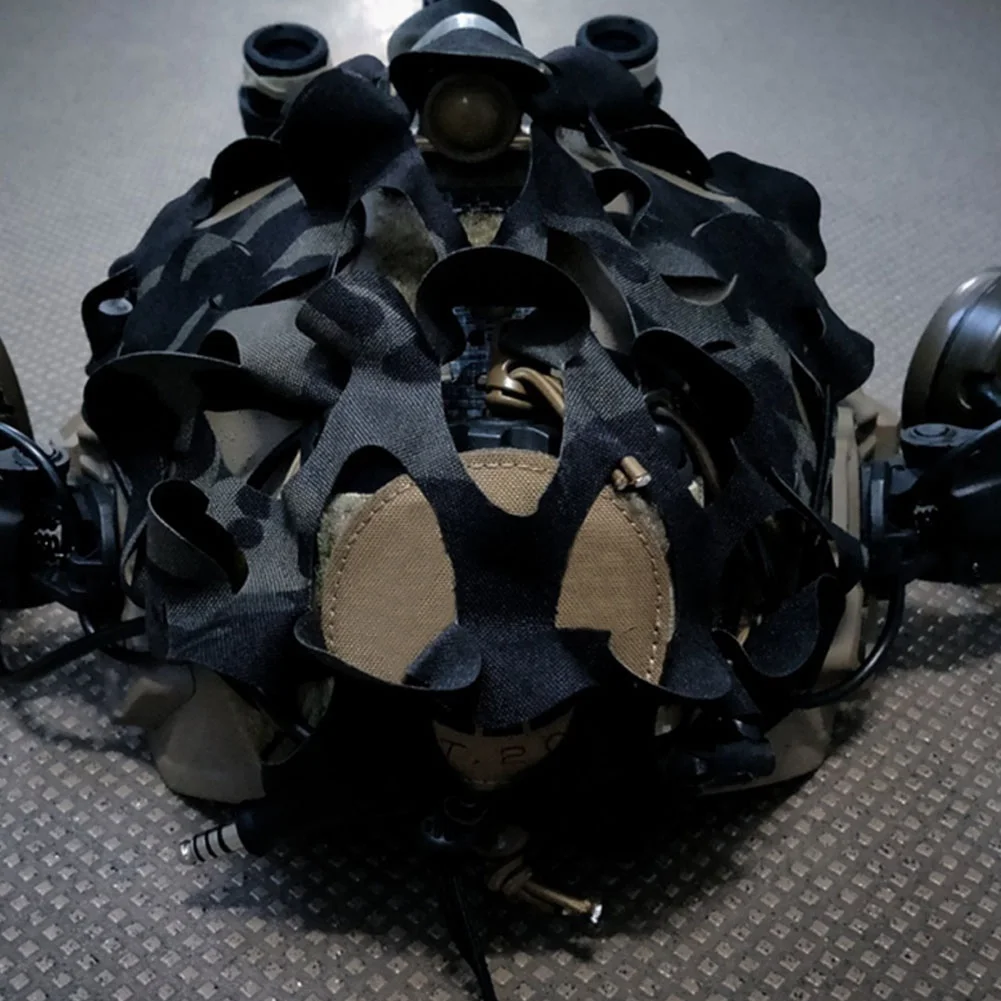 Cubierta de casco rápido de camuflaje táctico, tela de casco CP de camuflaje de rama insertable, accesorios para equipos de Paintball al aire libre - imagen 5