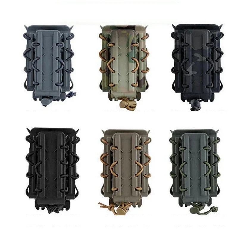 Bolsa táctica Molle para revistas, 9mm, 45ACP, 5,56, 7,62mm, bolsa para Rifle, pistola, Estuche de transporte adicional rápido, accesorios de caza - imagen 4