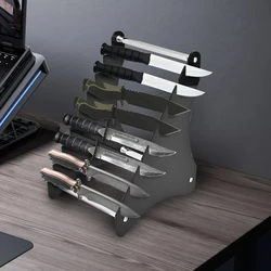 Soporte para cuchillos tácticos de exhibición acrílico plegable