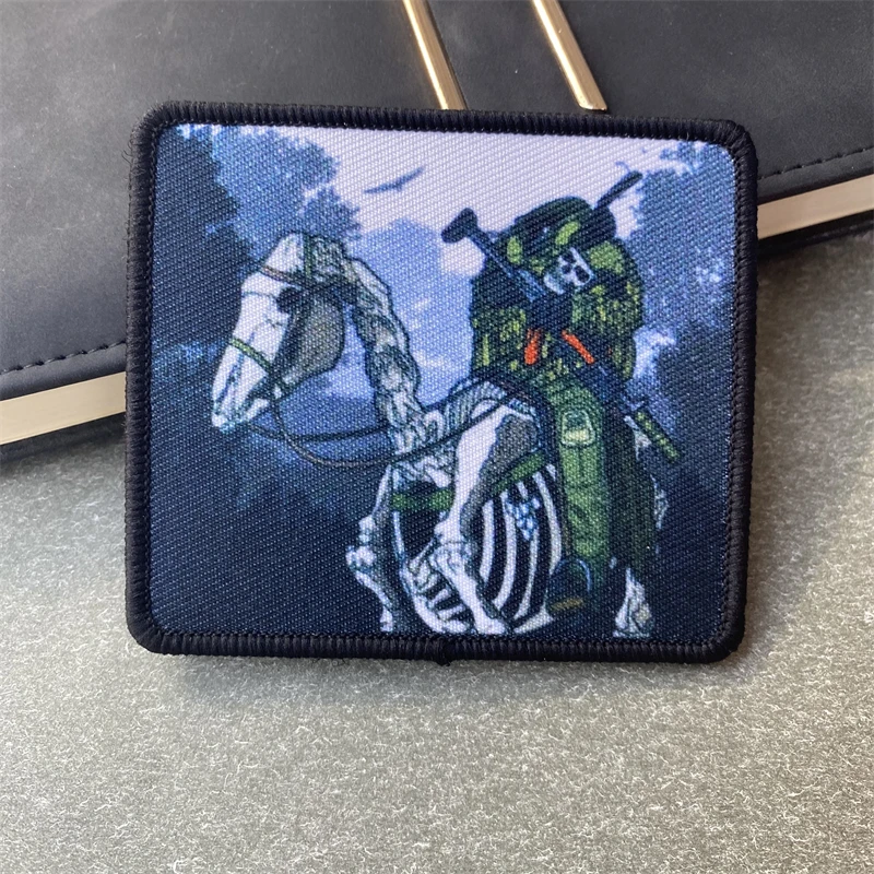 "Cavalry sin cabeza" tácticas de soldado parche estampado militar brazalete insignia de moral gancho y bucle ropa mochila pegatinas - imagen 4