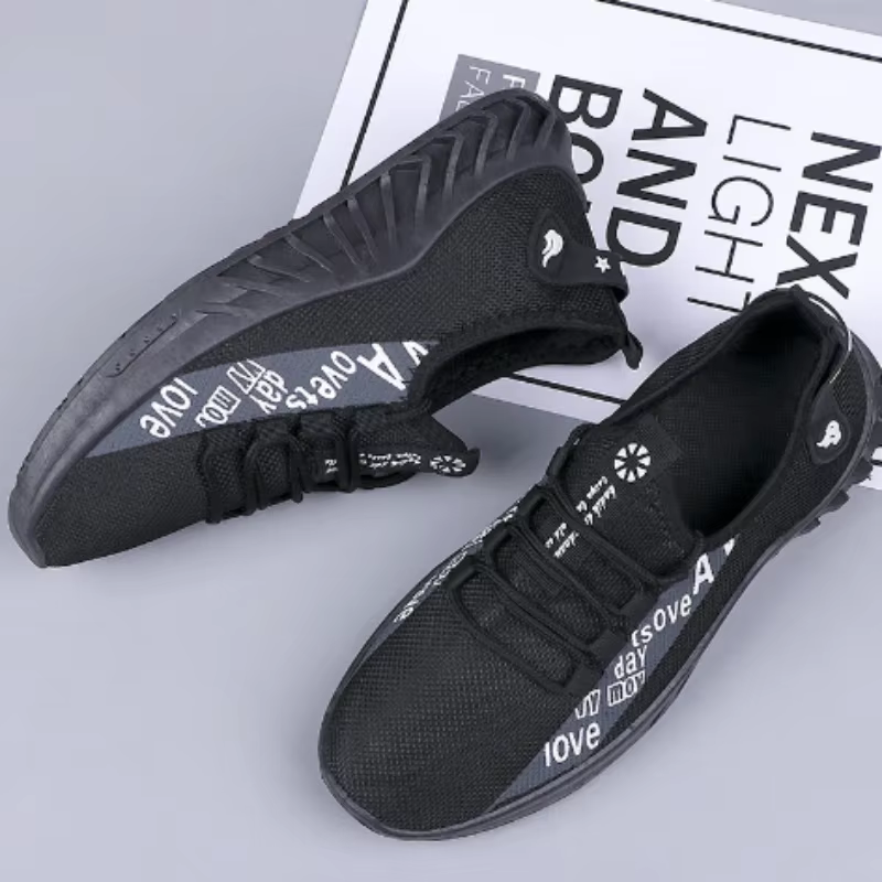 Zapatillas casuales malla transpirable suela blanda ligera para hombre - imagen 2
