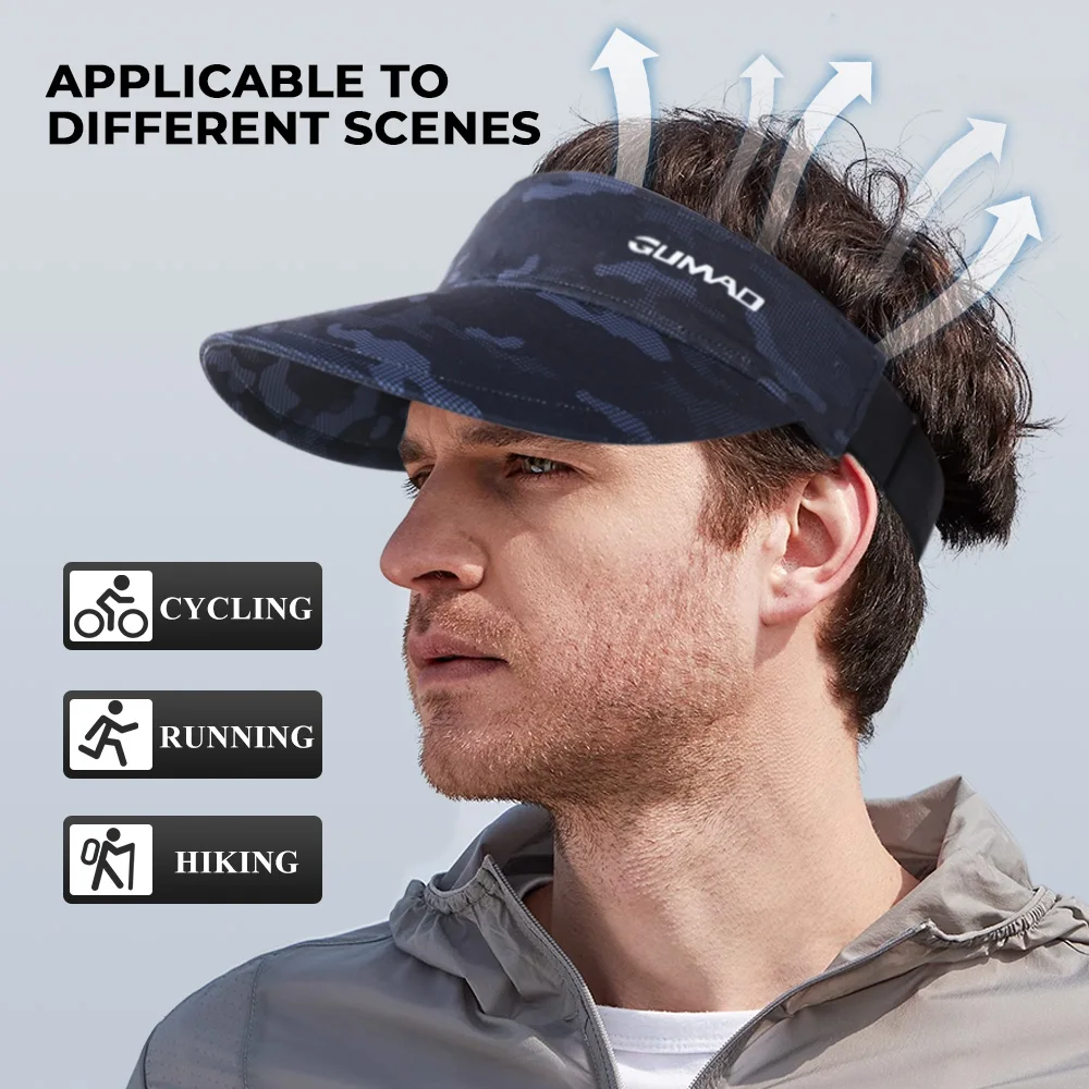 Gorra deportiva de verano con protección solar, gorra vacía para correr al aire libre, senderismo, tenis, Golf, playa, gorras con visera de béisbol suaves ajustables para hombres - imagen 4