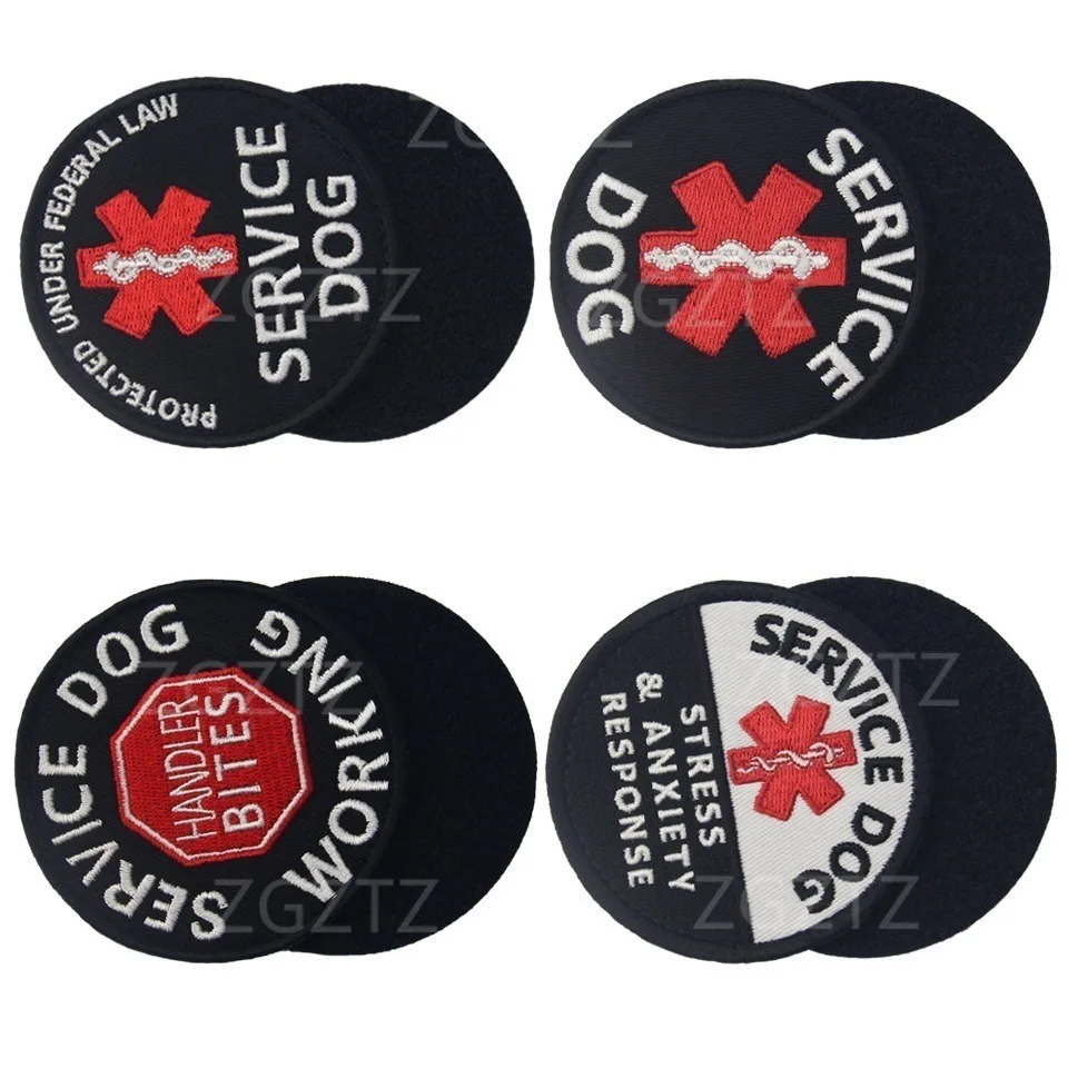 Parche bordado con modo de bestia para perros de servicio, insignia con emblema de entrenamiento para perros trabajadores, parche K9 para arneses de chaleco para mascotas - imagen 5