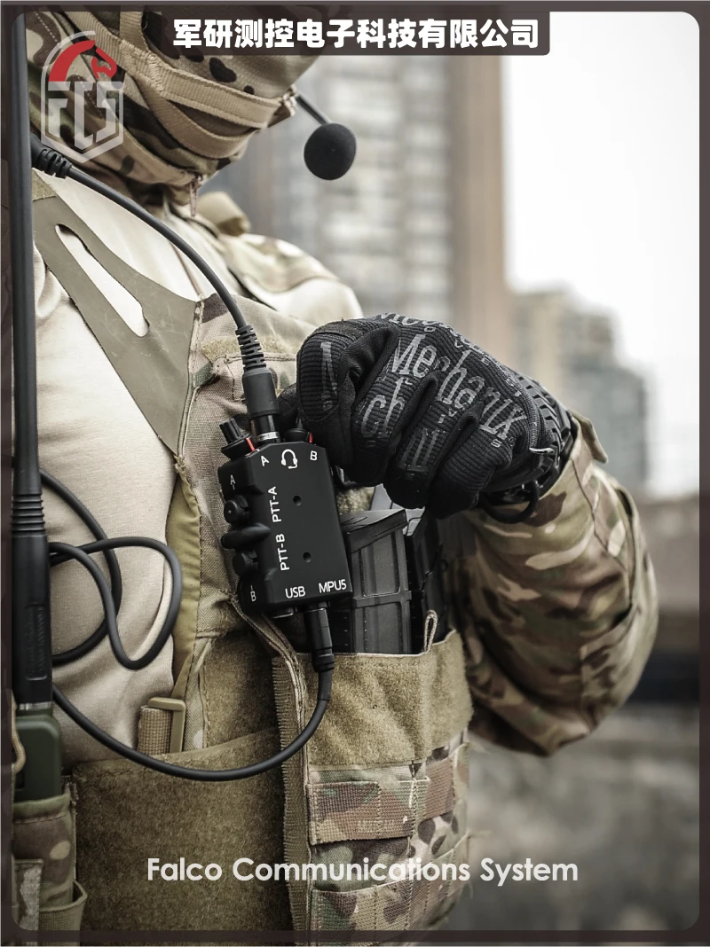 Intercomunicador táctico CNC para exteriores, auriculares tácticos PTT de doble paso, MPU5 de metal mejorado