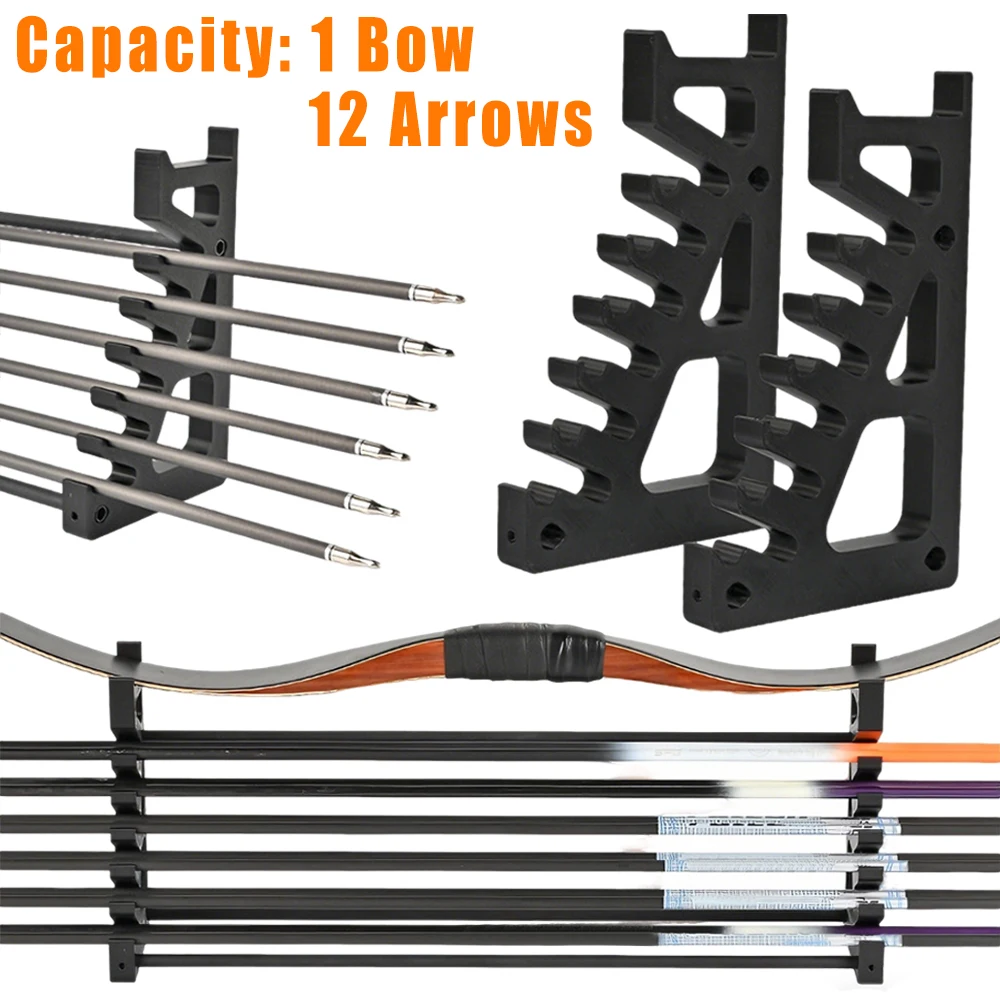 Estante de tiro con arco, estante de almacenamiento de arco y flecha, soporte de arco, soporte de flecha, colgador de arco de caza, descanso de flecha de tiro con arco