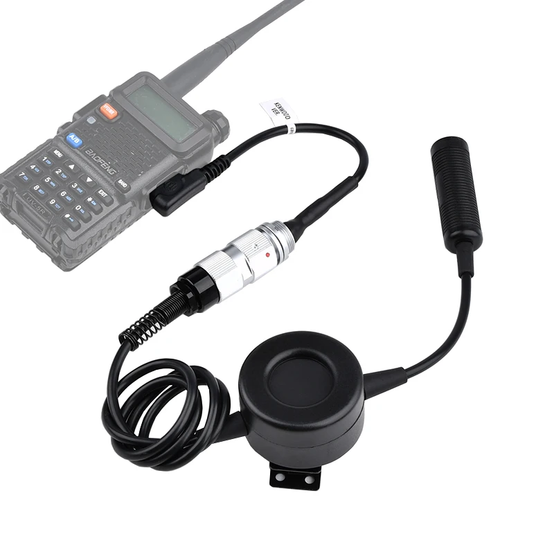 WADSN-enchufe de aviación Kenwood PTT, auricular de caza civil, 7,0 enchufes, compatible con PRC-152/PRC-148, modelo simulado U94 Baofeng walkie-talkie - imagen 4