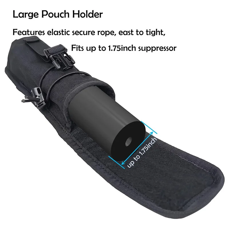 Bolsa de almacenamiento de silenciador térmico táctico, accesorio de tiro duradero y resistente al calor, almacenamiento seguro de silenciador, adecuado para 5-7 pulgadas - imagen 5