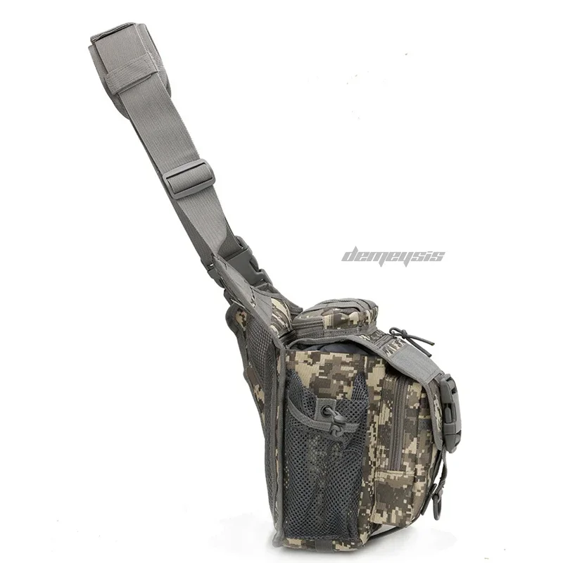Riñonera de camuflaje para hombre, bolsas para SILLÍN de caza y senderismo al aire libre, riñonera de combate táctico Molle, bolso cruzado deportivo - imagen 4