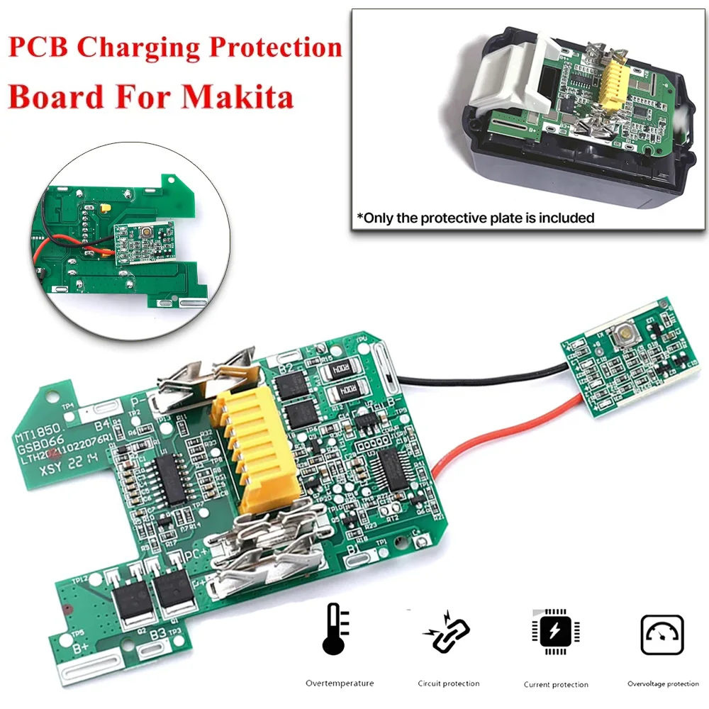 Herramienta eléctrica batería de iones de litio BMS PCB Placa de protección de carga para Makita 18V BL1815 BL1860 LXT400 BL1850 placa de protección - imagen 2