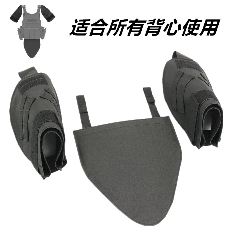 Conjunto de chaleco de tres piezas con protección de hombros y entrepierna, chaleco táctico para exteriores 6094 - imagen 2