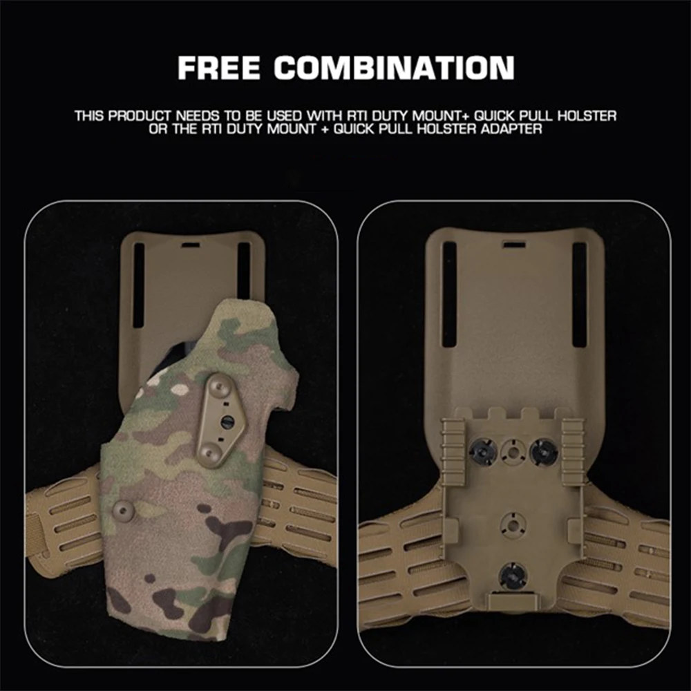 Accesorio de montaje ARC RTI DUTY, pieza de placa de presión inferior de arco con esponja de revestimiento interior utilizada con funda de extracción rápida de montaje Rti Duty - imagen 3