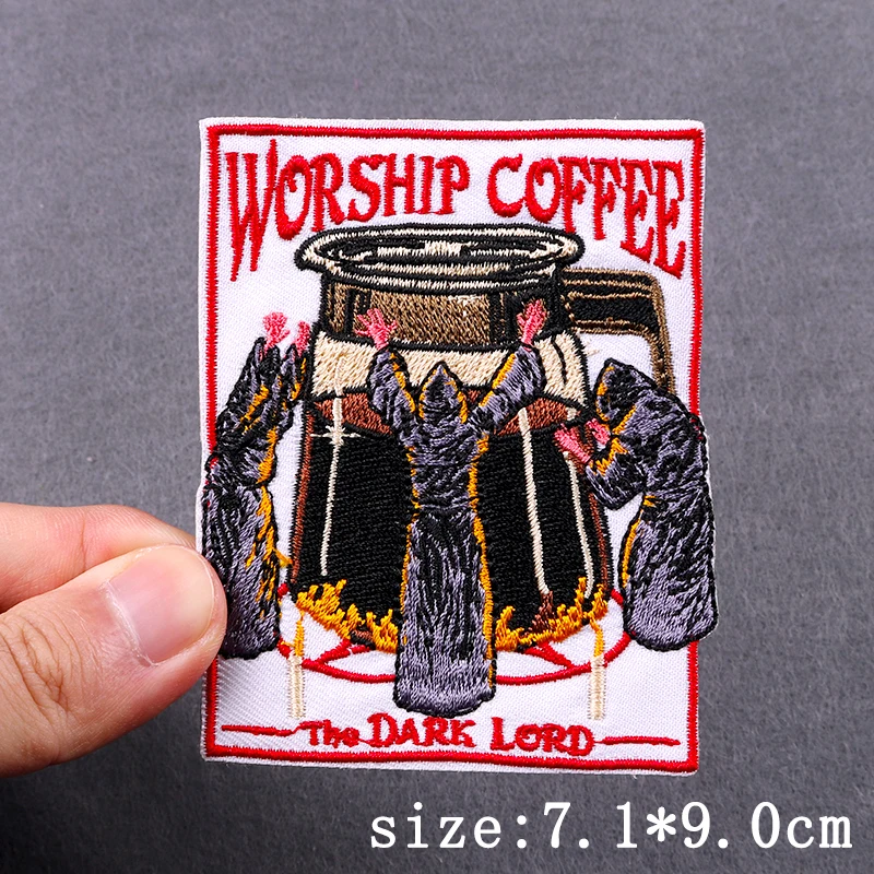 Parche de demonio Punk, parches para planchar para ropa, parches bordados de calavera del diablo para ropa, parche bordado de Hip Hop, insignia adhesiva - imagen 3