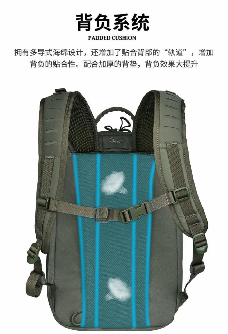 Mochila táctica de nailon para exteriores – Polivalente y resistente - imagen 5