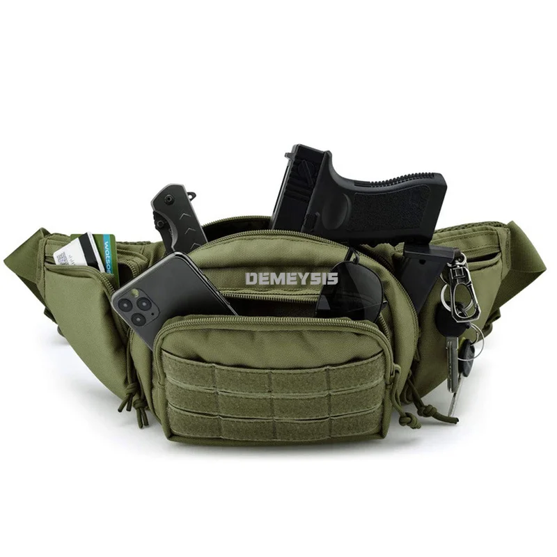 Riñonera para pistola táctica de transporte oculto, bolsa para pistola de caza al aire libre, cinturón, funda protectora para transporte de pistola - imagen 5