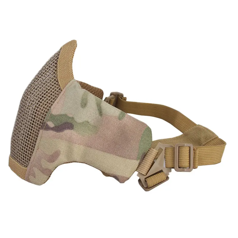 Emersongrear máscara protectora de media cara táctica, capucha de malla, secado rápido, senderismo, deportes, caza, Airsoft, al aire libre - imagen 2