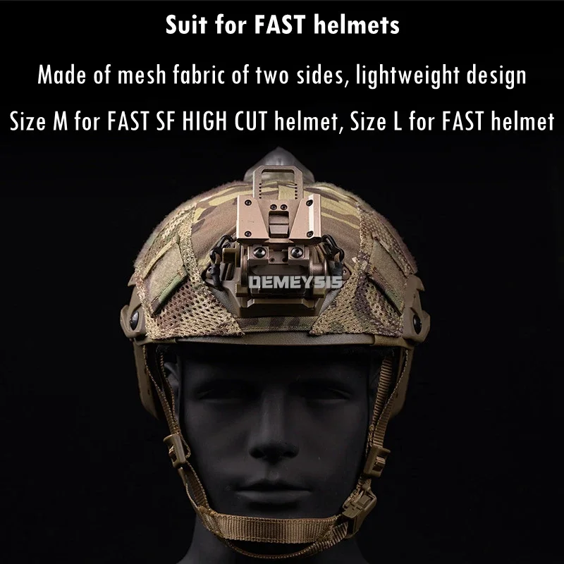 Cubierta de camuflaje para casco de tiro, accesorios de corte alto, ligero, táctico, Paintball, MH, PJ, BJ, FAST SF - imagen 5