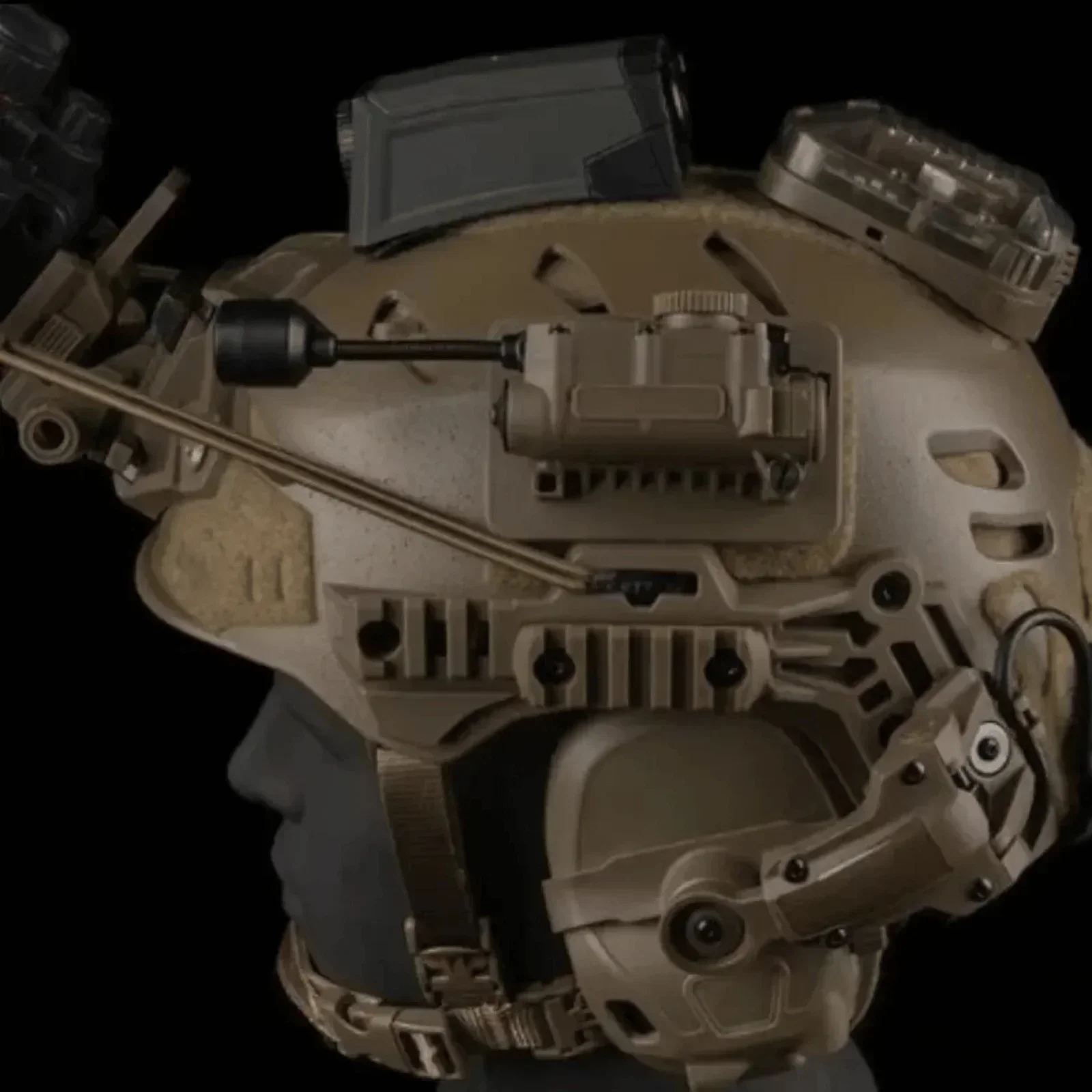 Lámpara de casco Sidewinder con IR y linterna, luz de Color, cabeza de luz estroboscópica, luz auxiliar IFF para caza y pesca Airsoft - imagen 4