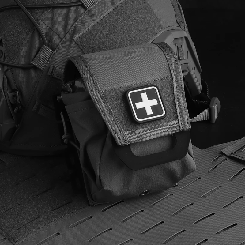 Kit médico MOLLE, bolsa médica pequeña, diseño dividido para cinturón, portador de placa, accesorios de caza - imagen 3