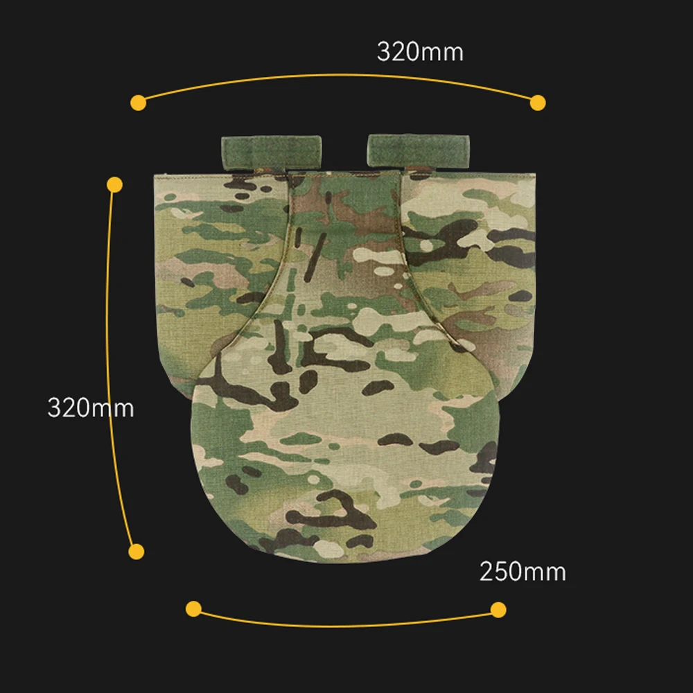 Chaleco de combate protección de entrepierna placa colgante Airsoft chaleco táctico extensión Abdominal protección de la ingle 500D nailon desusterado - imagen 4