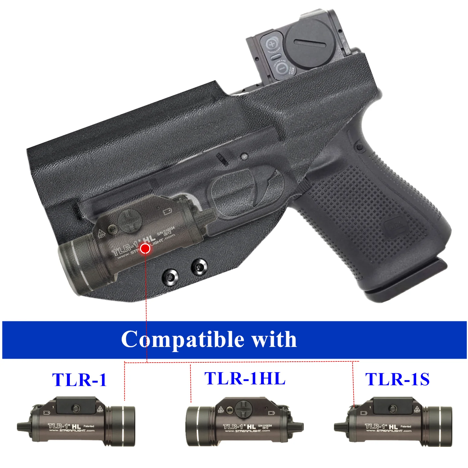 Funda Kydex IWB táctica Streamlight TLR-1 para CZ P-10 C - imagen 3
