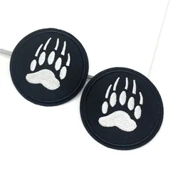 Parches bordados con Velcro – huella de perro dibujo animado