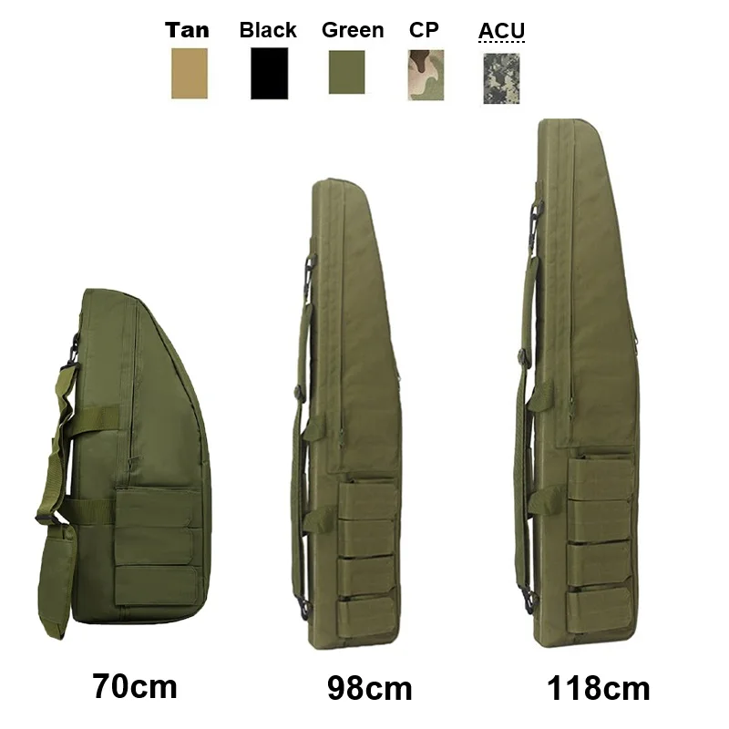 70 98 118 táctico impermeable equipo de alta resistencia bolsa de pistola larga funda de caza accesorios Airsoft Molle Sniper Rifle Scope Gun Case - imagen 2