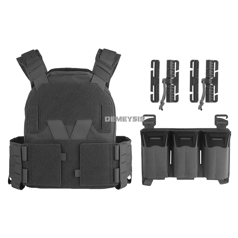 KZ-chaleco táctico portador de placa multicalibre 5,56, bolsas Triple Mag, faja elástica Modular, chaleco cómodo para caza Airsoft - imagen 2