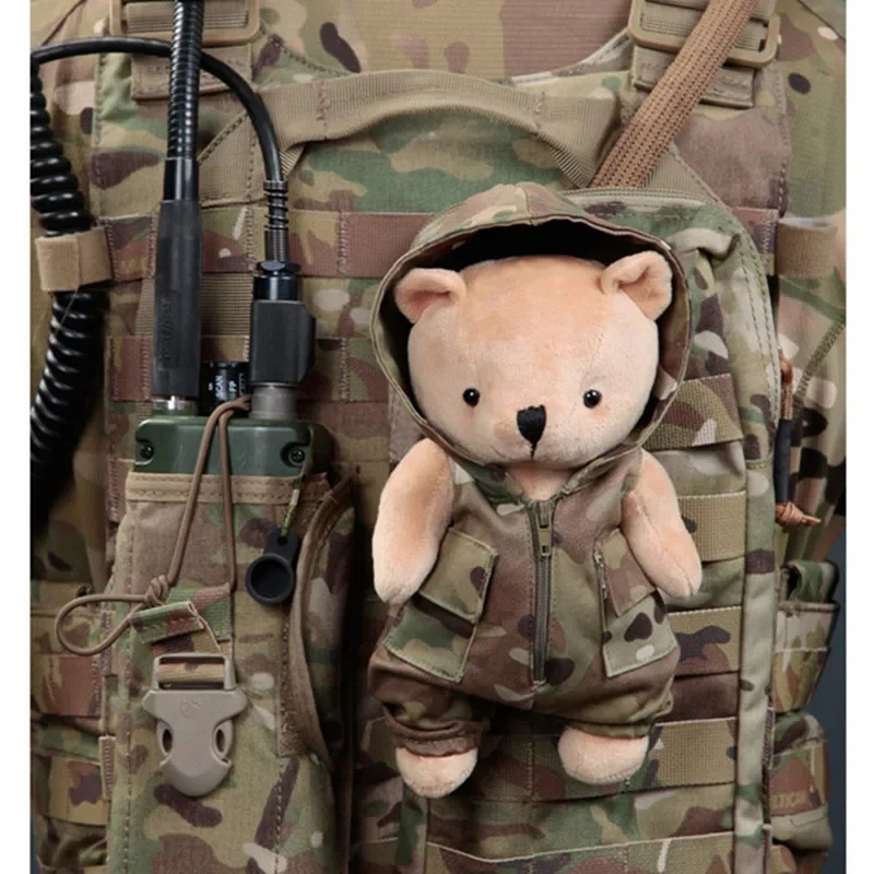 Bolsa de ventilador para chaleco, accesorio colgante para ropa, oso táctico de caza, accesorios tácticos de entrenamiento, oso de camuflaje desmontable portátil - imagen 2