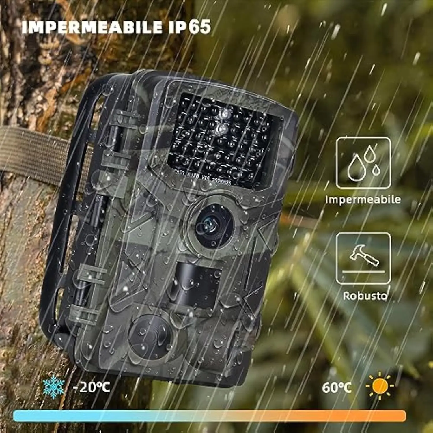 Cámara de vigilancia HC-808A infrarroja impermeable con movimiento