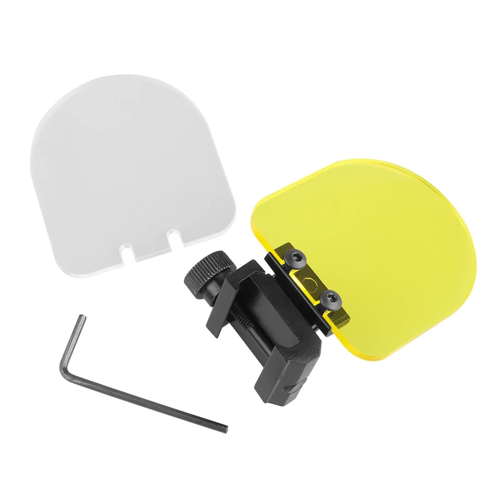 Soporte táctico abatible hacia arriba de 20mm, cubierta protectora de lente transparente a prueba de balas, mira telescópica Airsoft, accesorios de mira de punto rojo - imagen 4