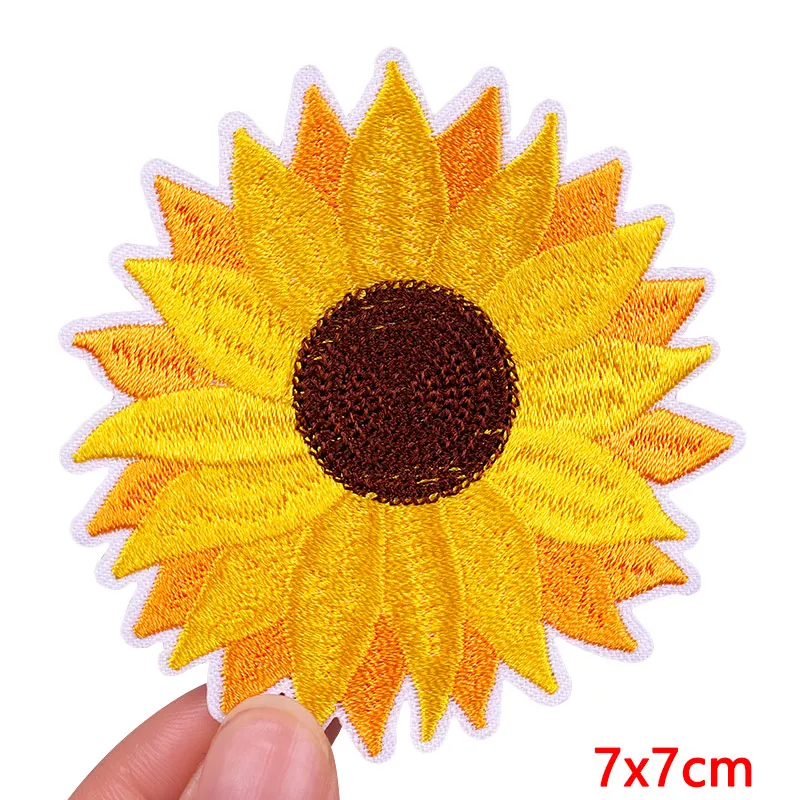 Parche de margaritas y flores de girasol, parche divertido de abeja para planchar en la ropa, parches de dibujos animados en la ropa, coser, decorar, bricolaje - imagen 4