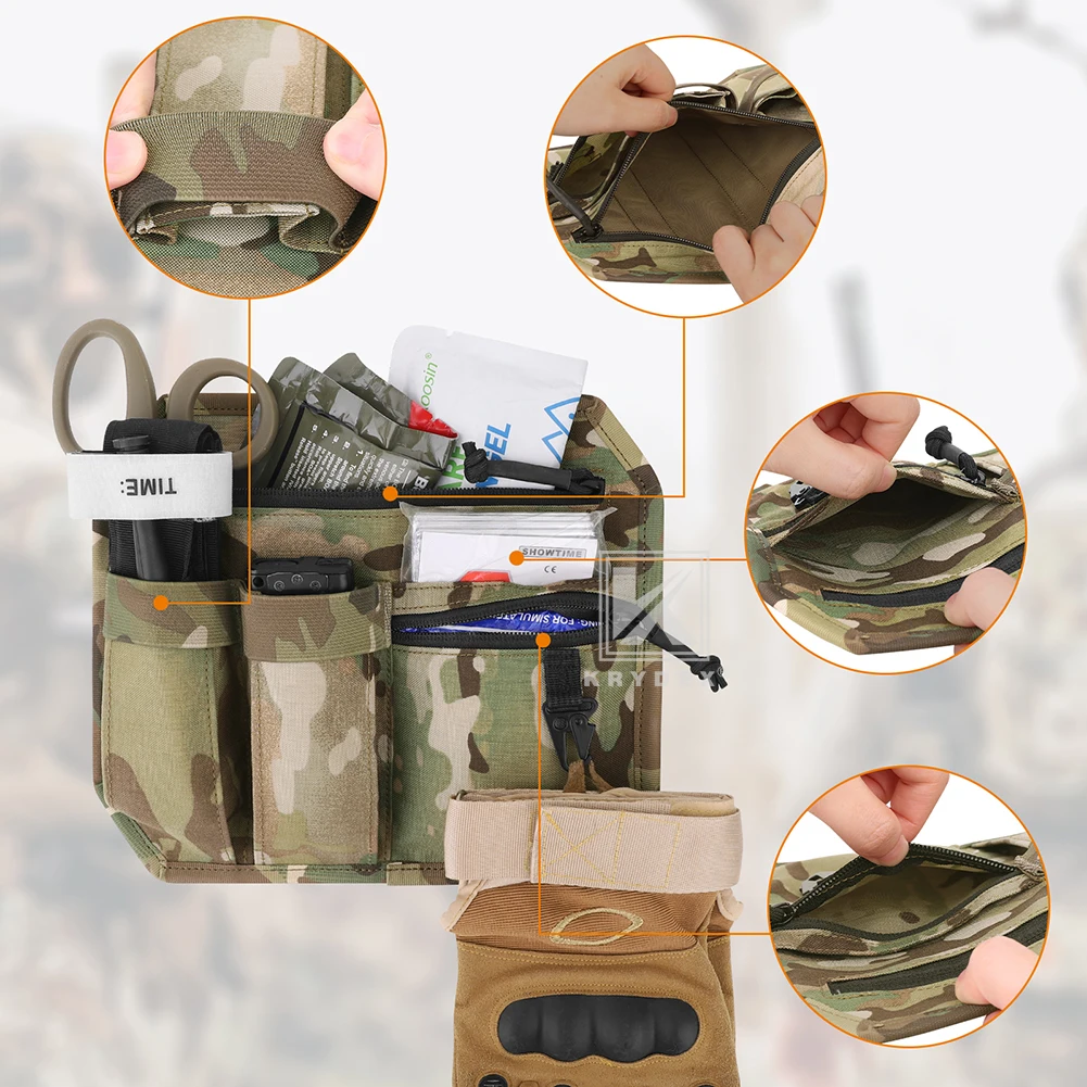 KRYDEX Panel organizador con respaldo de gancho táctico, bolsa EDC de inserción de administrador para mochila, accesorio de bolso, Panel de equipo de supervivencia al aire libre - imagen 3