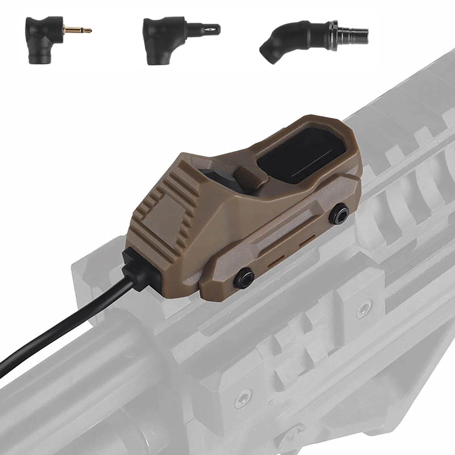 AXON Picatinny/Mlok Rail interruptor doble remoto de un solo cable para linterna de arma SF luz 2,5mm/láser de grúa DBALPEQ