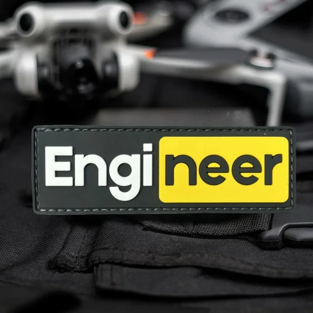 Parches divertidos de gancho y bucle de PVC "Engineer", para ropa, brazalete del ejército militar, pegatina para mochila, insignia de moral táctica - imagen 5