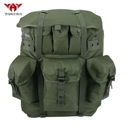 Mochila táctica verde oliva gran capacidad con bastidor metálico