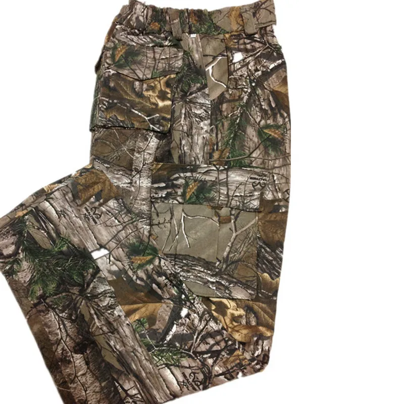 Pantalones deportivos de algodón para exteriores, ropa de camuflaje biónico, transpirable, resistente al desgaste, para caza y pesca, primavera y otoño - imagen 2