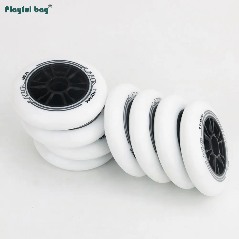 Ruedas de patines en línea de PU para entrenamiento de carreras, accesorios deportivos de patinaje de alta elasticidad, 90, 100, 110MM, 85A, AMB291 - imagen 2