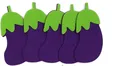 5pcs eggplant