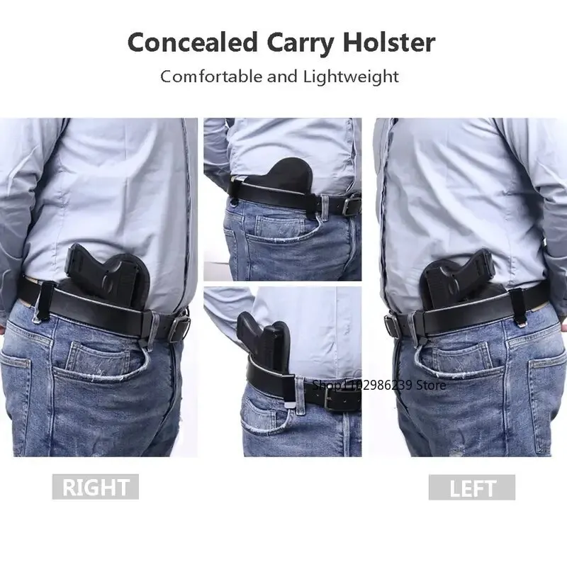 Funda táctica IWB – Funda de pistola con cinturilla interior universal para transporte de mano derecha, funda de transporte oculta ajustable - imagen 5