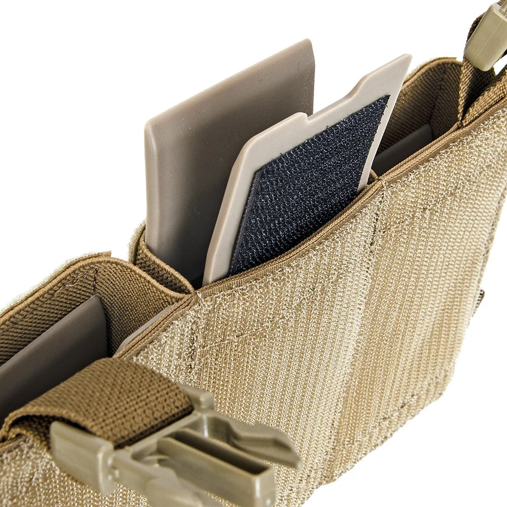 Triple 5,56 7,62 AK47 bolsa de revistas, Panel de bucle de inserción de repuesto, conexión de hebilla de 1 pulgada para chaleco táctico LV119 FSCK AVS FCPC - imagen 5