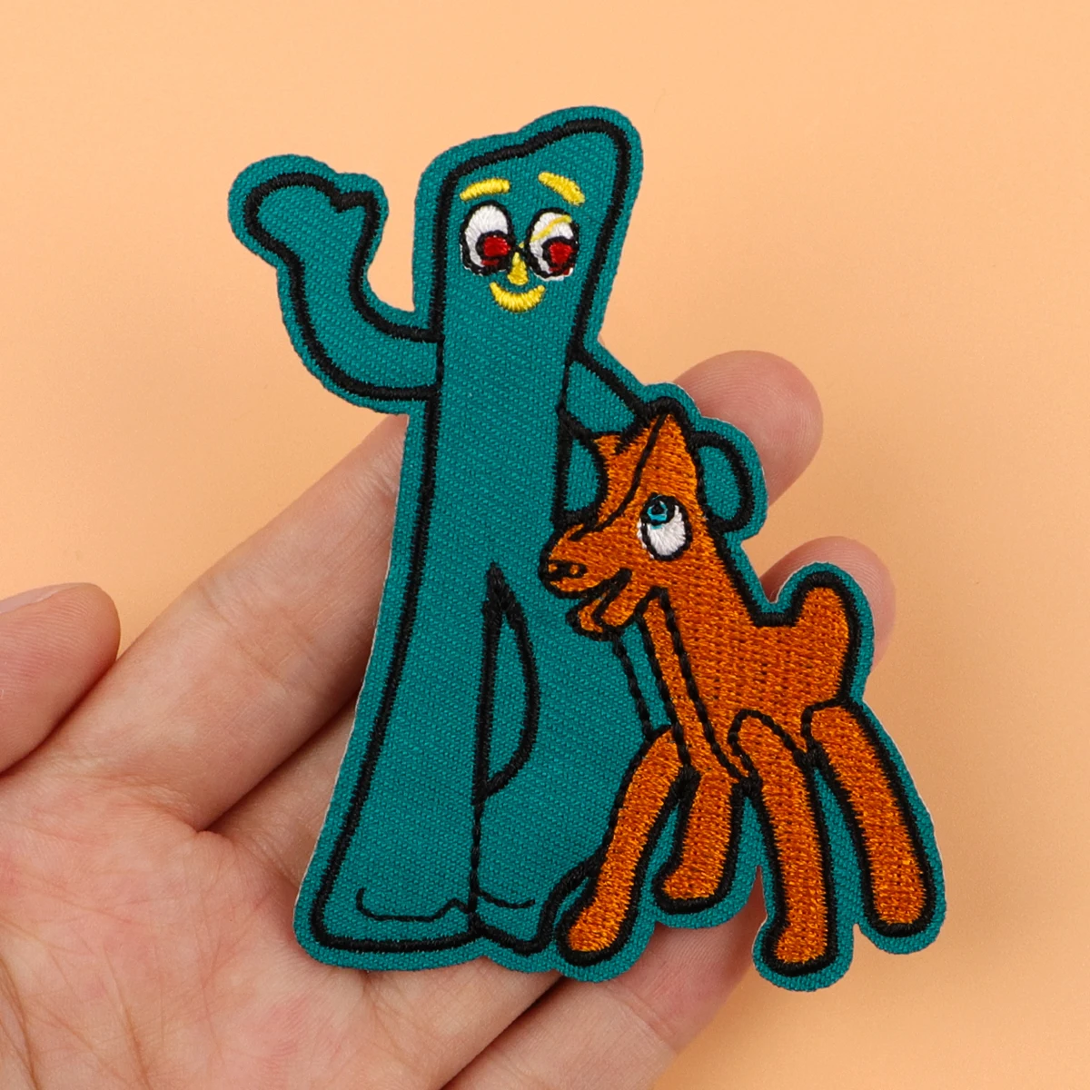 Parches de figuras de dibujos animados para ropa, parches bordados con plancha de animales bonitos para ropa, accesorio de apliques de rayas DIY