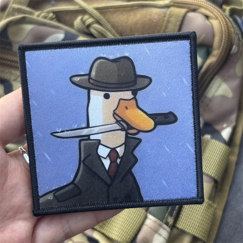Parche táctico impreso "Cisne" para ropa, insignia de moral, parche militar con gancho, pegatinas para mochila, brazalete - imagen 5