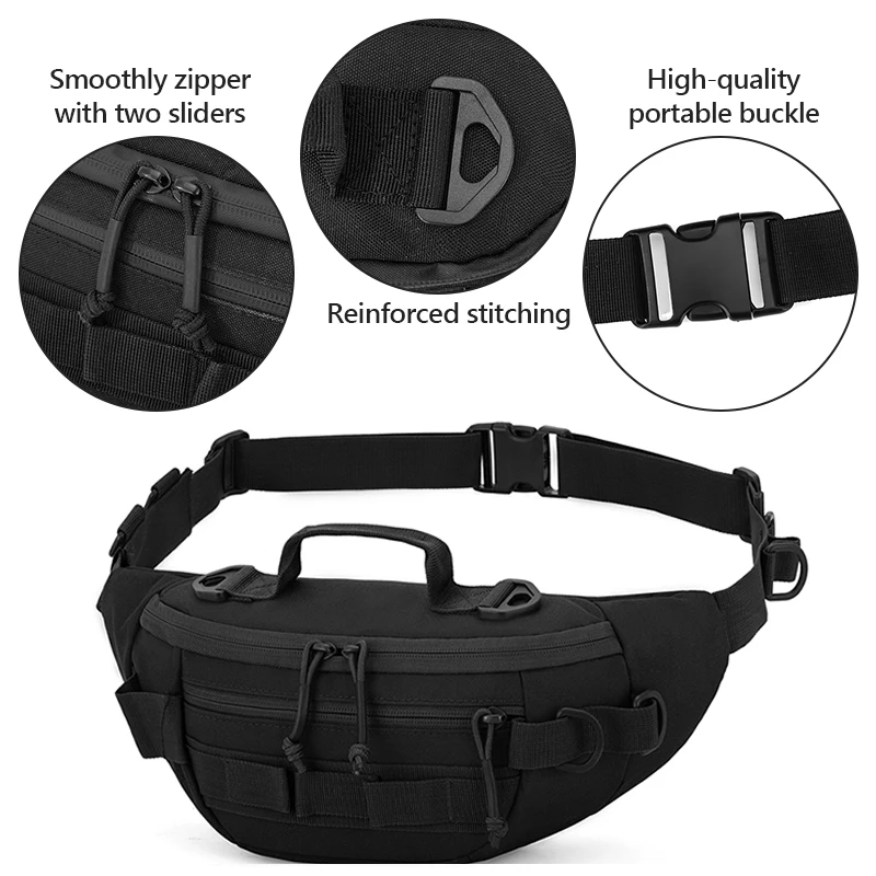 Bolso cruzado deportivo de ocio al aire libre para hombres, bolso de hombro multifuncional impermeable, bolso de cintura de ciclismo conveniente y duradero, nuevo - imagen 4