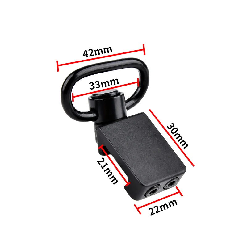 WADSN hebilla de correa táctica QD, adaptador giratorio de eslinga, montaje de riel de 20mm, hebilla de correa de Metal, botón de montaje en bucle de acero - imagen 5