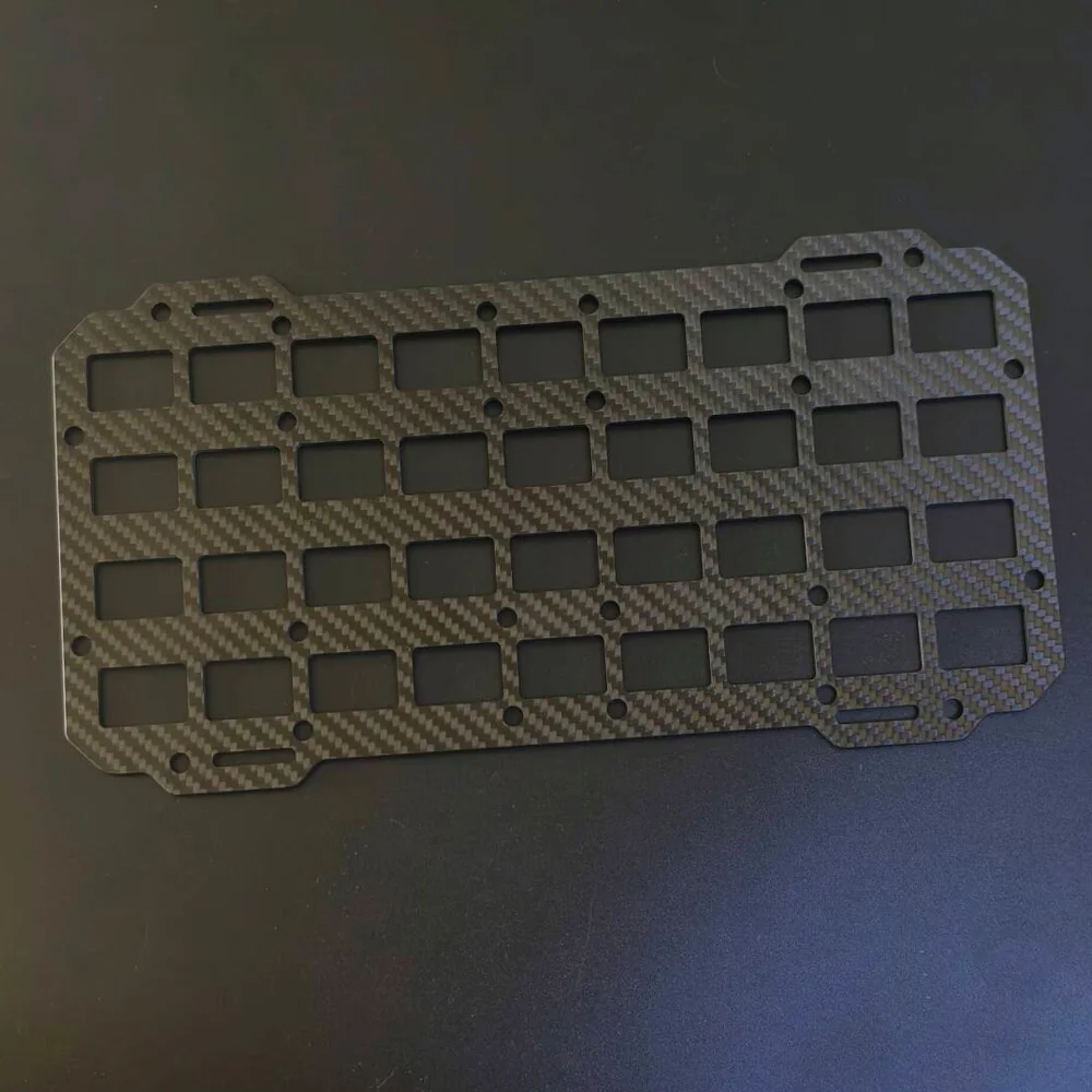 Fwoyonze-organizador táctico de fibra de carbono para visera de coche, colgador de herramientas EDC para vehículo SUV, camión, Panel Molle rígido, equipo de caza Airsoft - imagen 5