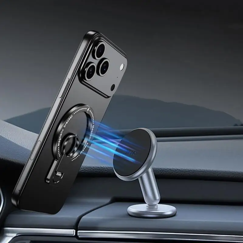 Soporte magnético plegable para teléfono, soporte fino aluminio con rotación 360, instalación sencilla para dispositivos - imagen 4