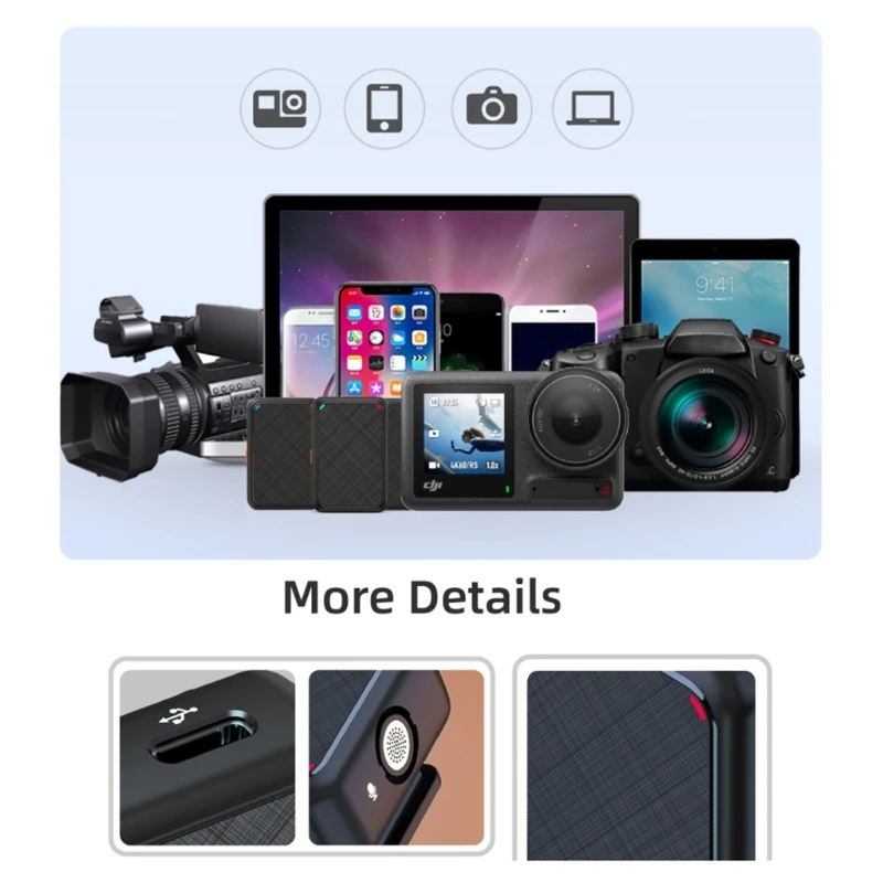 Mini micrófono de cubo con cancelación de ruido, micrófono externo omnidireccional, Chip incorporado para cámara deportiva de acción 2, 3 y 4, envío directo - imagen 5