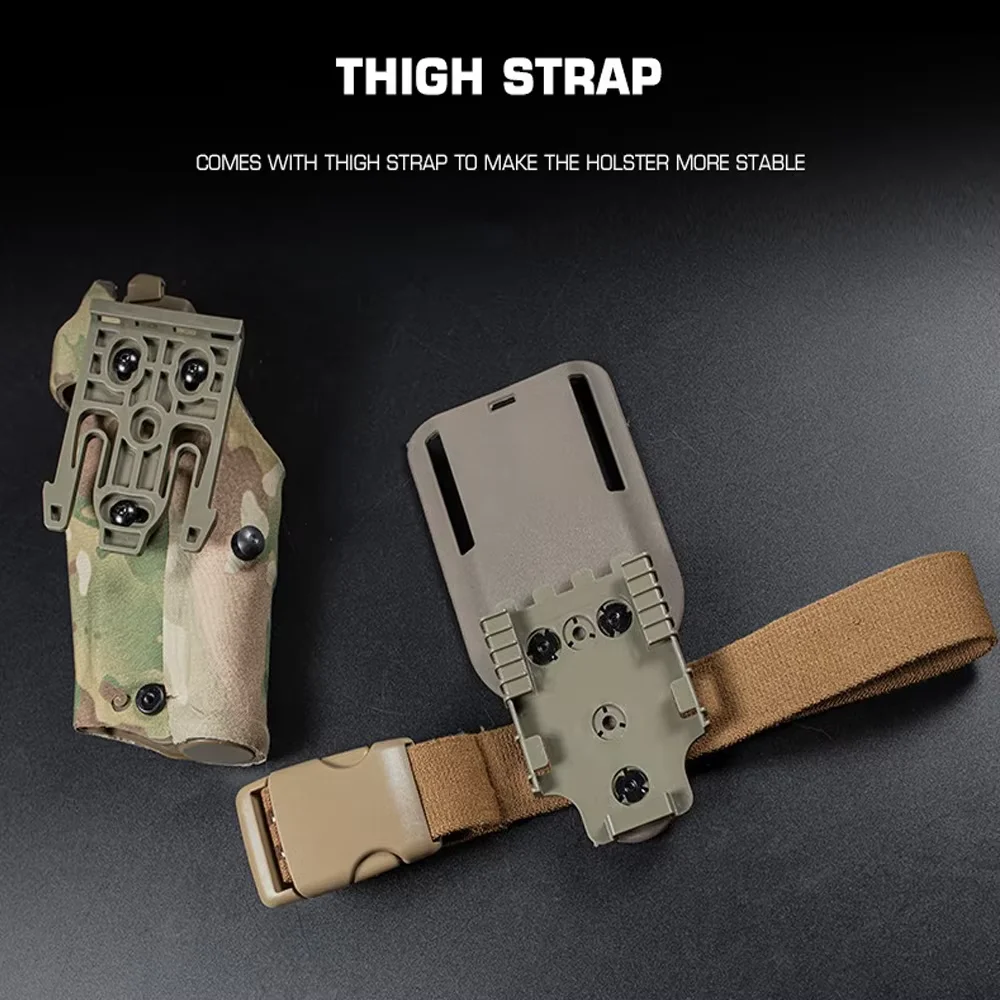 Pistola de aire de caza táctica, funda universal de 54do, funda de pistola táctica 63do para glock 17 con funda para linterna x300/x300u - imagen 2