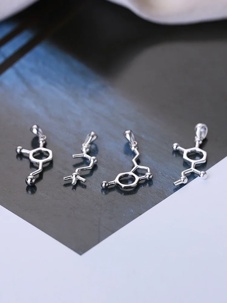 Colgante de plata de ley S925 para estudiantes de ciencia, colgante individual con personalidad, molecular química, transferencia de RNA, diseño creativo de nicho - imagen 2